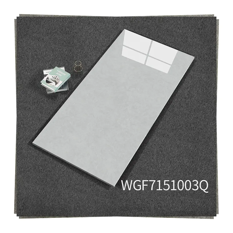 750x1500 Plain Glossy Continuous Floor Tile Bedroom Living Room Through Marble Non-Slip Tile