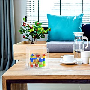 Hộp Trưng Bày Bằng Nhựa Acrylic, Hộp Sắp Xếp Khối Vuông Trong Suốt, Có Đế Vuông Trong Suốt, Hình Nhân Vật Sưu Tập, Đồ Chơi Trưng Bày - Product Image 5