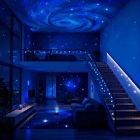 Projecteur LED Ciel Étoilé Galaxie, Veilleuse USB en ABS, 249-2000 Lumens, Lumières Décoratives pour Chambre, Fêtes, Noël, Mariages