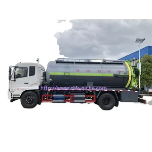 Dongfeng Cummins 210hp/230hp 15cbm Slib Verwijdering Fecale Stofzuiger Septic Afval Water Hogedruk Jetter Tank Sewag
