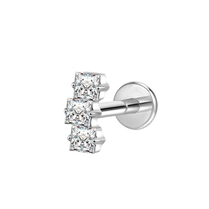 Gioielli in Vendita: <span class=keywords><strong>Piercing</strong></span> Labret G23 F136 in Titanio con Filettatura Interna, Zircone, Anelli per Labbra, Cartilagine ed Elica - Product Image 6