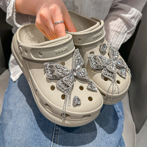 Botones de Cristal con Forma de Mariposa de Alta Gama para <span class=keywords><strong>Mujer</strong></span>, Adornos para Zapatos con Agujeros, Hebillas Decorativas Desmontables, Accesorios ShiWei - Product Image 5