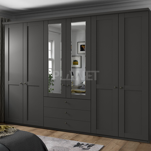 Armario de Madera de Gran Tamaño con 6 Puertas, Mueble de Dormitorio, Estilo Shaker de Lujo, Armario Empotrado - Product Image 2
