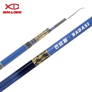 Xdl OEM carbono de alta de 3.6m 3.9m 4.5m 4.8m 5.4m 6.3m 30 + 40T caso tubo de bambu taiwan vara de pesca duro para o banco