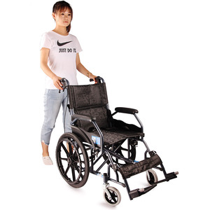 Silla de Ruedas Plegable Ligera y Portátil, Manual, de Acero con Alto Contenido de Carbono, Asiento de Tela Oxford, Ayuda de Movilidad para Personas Mayores y Discapacitadas - Product Image 1