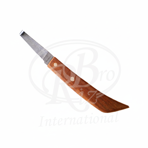 Cuchillo de Herrador para Recorte de Pezuñas Equinas, para Mano Derecha, de Acero Inoxidable, Hoja de 3 Pulgadas, Mango de Madera, Reutilizable, Fácil de Usar - Product Image 1
