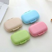 Boîtes à médicaments de voyage portables avec logo personnalisé, en plastique épais, organiseur de pilules hebdomadaire, étuis de rangement robustes, conteneur à pilules