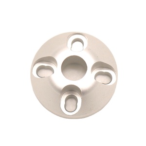 Usine certifiée ISO Usinage CNC personnalisé de haute précision Fraisage Tournage Base de fixation en aluminium anodisé clair - Product Image 2