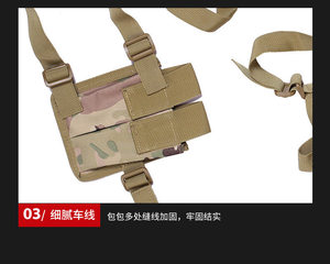 बाहरी छुपा ले कंधे समायोज्य अंडरआर्म होल्स्टर पोर्टेबल छोटे नायलॉन पाउच शिविर यात्रा बैग - Product Image 6