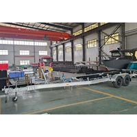 Remorque pour bateau et embarcation nautique d'occasion de 8 m (28 pi) personnalisée, 2 essieux, capacité de charge de 3000 kg