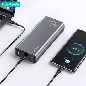 USAMS CM – Kit de charge rapide universel Portable CD165 65W banque de puissance de charge rapide <span class=keywords><strong>30000mAh</strong></span> avec 100W câble PD type-c à type-c - Product Image 4