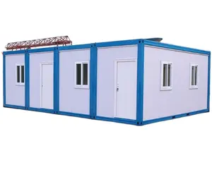Contenedor móvil de 20 pies y 40 pies, estructura de acero prefabricada, casa pequeña plegable moderna, de China