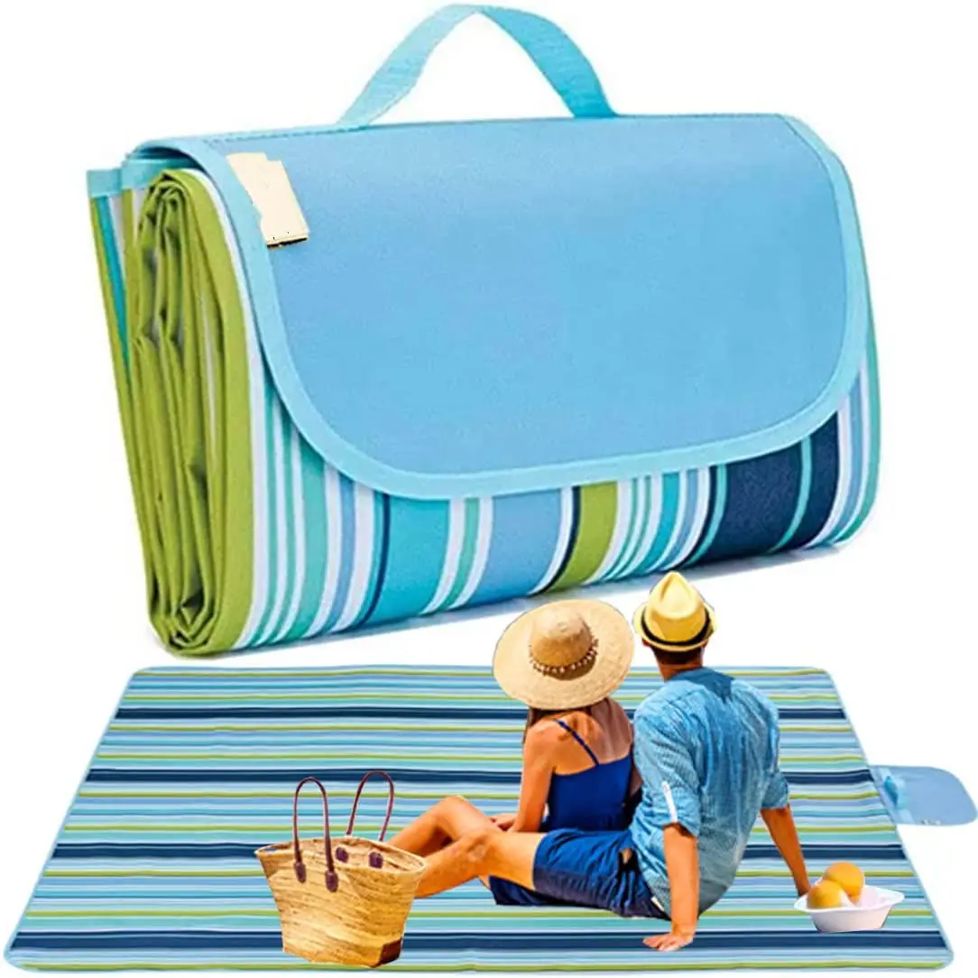 Outdoor Picnic Beach Blanket Picnic Mat Waterproof Foldable Family Mat