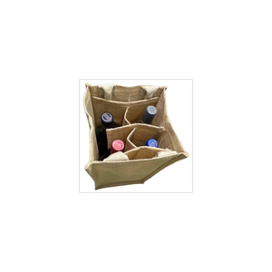 Wholesale Custom Printed Eco Friendly Jute Wine Bottle <b>Bags</b> Ladies Grocery Shopping Jute Tote <b>Beach</b> <b>Bag</b> - Product Image 4