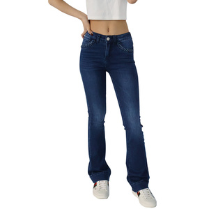 Tailles de styles personnalisables Pantalons pour femmes en coton denim Jeans décontractés pour femmes de haute qualité Fournisseur - Product Image 3