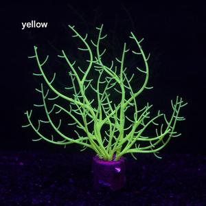 Aquarium Fish Tank Landscape Decoration Color Fluorescent Silicone Soft <strong>Coral</strong> <strong>Branch</strong> Water Grass Simulated <strong>Coral</strong> - Product Image 6