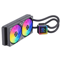 Radiateur de refroidissement liquide SNOWMAN Black 360 mm entièrement en cuivre avec écran numérique, tout-en-un pour processeur PC Intel AMD