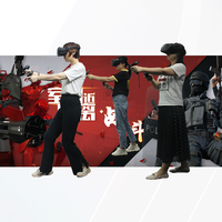 Simulador de Juegos de Disparos de Realidad Virtual 9D, Plataforma de Realidad Virtual para Estar de Pie o Caminar, Máquina de Juegos de Realidad Virtual con Gran Espacio