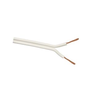 Cable de audio paralelo de 100m 2x1.5mm blanco, ideal para conexiones eléctricas y de sonido en instalaciones y eventos. - Product Image 1
