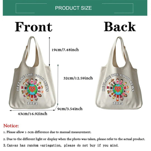Bolsa de Lona Personalizada con Diseño de la Conferencia de la Iglesia de Jesua 2024, para Viajar, con la Frase 'Declarar la Buena Nueva' - Product Image 2
