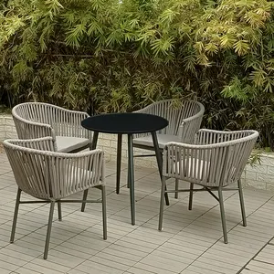 Runde kleine Poly Tischset Patio Balkon Garten Custom Leisure Home Moderne Rattan Patio Bistro Outdoor Garten Esszimmer möbel