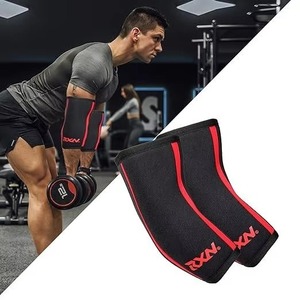 RXN SPORTS Manchon de compression en néoprène 1 pièce GAUCHE pour la protection des genoux et des coudes des adultes, idéal pour la gym et l'exercice - Product Image 5