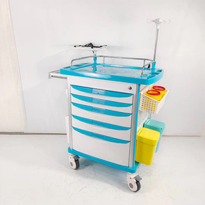 Chariot d'urgence ABS pour réanimation et anesthésie – Mobilier hospitalier pour réanimation et anesthésie, idéal pour les salles, pharmacies et laboratoires - Product Image 1