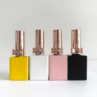 Flacon vide en verre pour vernis à ongles 10ml 12ml 15ml 20ml, blanc, rose, noir, avec bouchon et pinceau, sérigraphié, échantillon gratuit