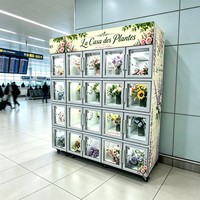 Distributeur automatique intelligent de fleurs réfrigérées avec SDK, retour de monnaie, conforme ADA, vente 24h/24 et 7j/7, pour bouquets de fleurs fraîches