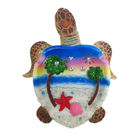 Sculpture de tortue en résine faite à la main et peinte à la main, cendrier à cigares - Souvenir touristique du Fujian