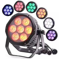 Projecteur LED PAR 7x10W RGBW 4-en-1 IP65 56W étanche pour scène DMX512 pour extérieur