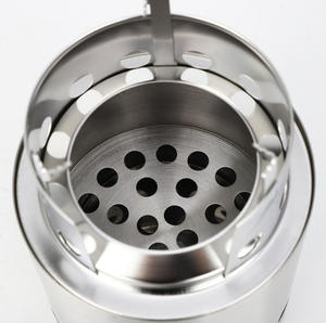 <span class=keywords><strong>Estufa</strong></span> Portátil de Acero Inoxidable para Camping y Senderismo - Compacta 12.5x12.5x18cm, Potente y Eficiente, de Leña y Bajo Humo - Product Image 2