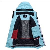 Combinaison de ski Veste de ski et pantalon de ski thermique d'extérieur imperméable Veste de snowboard coupe-vent pour femme Vêtements de neige