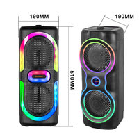 CH-6618 CH-6633 Altavoz Inalámbrico Bluetooth Portátil con Luces LED, Radio, Sistema de Sonido Boombox