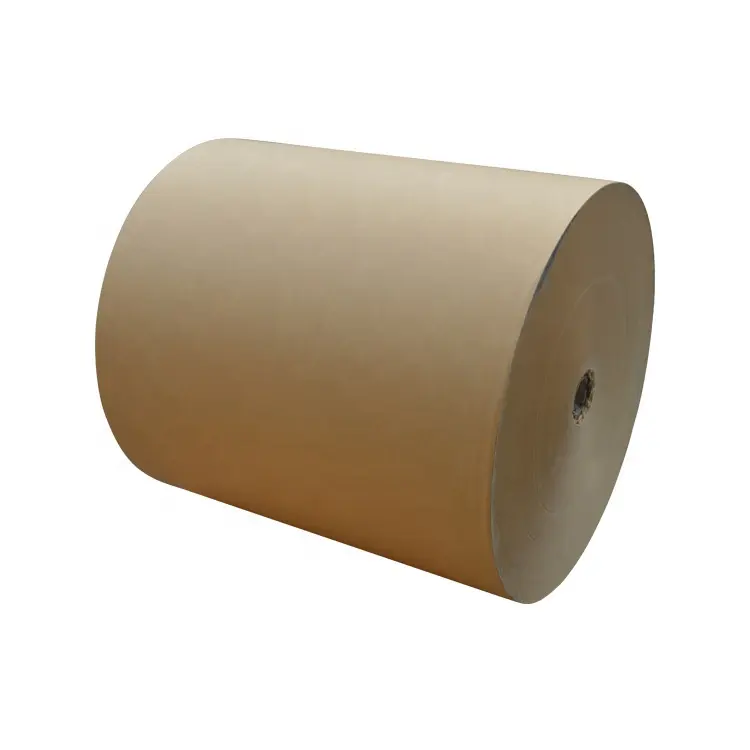 Toptan bakire Kraft bambu hamuru ambalaj kağıdı karton ambalaj ve çanta kutusu yapmak için kahverengi Kraft kağıt