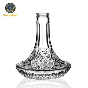 N3 engraving argyle design arabic shisha glass vase hookah glass bottle