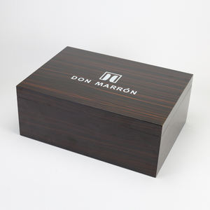 Роскошная деревянная шкатулка для ювелирных изделий Золотая штамповка черные коробки МДФ на заказ деревянный ящик для хранения - Product Image 5