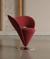 Chaise de salon et chambre à coucher moderne et minimaliste, style de designer capitonné, en bois et tissu, écologique, sensation de luxe léger et haut de gamme