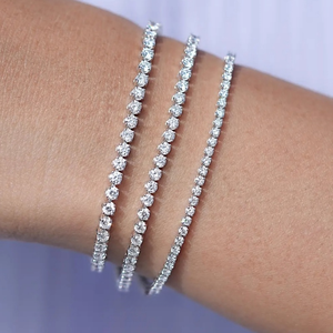 IGI Chứng Nhận Cvd Hpht Phòng Thí Nghiệm Grown Tạo Ra Kim Cương Tennis Vòng Đeo Tay 10K 14K 18K Rắn Vàng Cho Phụ Nữ Người Đàn Ông 2Mm 3Mm 4Mm Tennis Chuỗi - Product Image 1