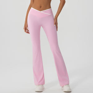 Pantalones Deportivos <span class=keywords><strong>de</strong></span> Cintura Alta con <span class=keywords><strong>Corte</strong></span> Cruzado, Estilo Nuevo, Pantalones Anchos Ajustados para <span class=keywords><strong>Mujer</strong></span>, Pantalones <span class=keywords><strong>de</strong></span> Yoga Ajustados, Leggings <span class=keywords><strong>de</strong></span> Yoga - Product Image 2