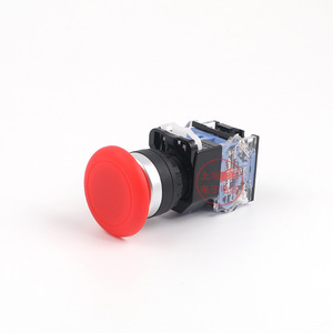 Yijia Mushroom Head <b>Push</b> <b>Button</b> <b>Switch</b> LA38-11M 22mm Self Resetting 1NO Screw Terminal IP40 Plastic - Product Image 2