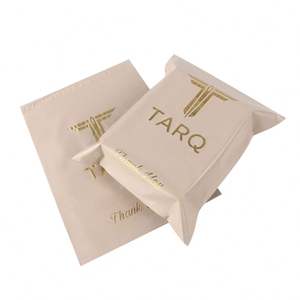 Bolsa de Correo Impermeable Beige con Logotipo Personalizado, Nuevo Diseño, Bolsa de Envío Resistente para Regalos - Product Image 3