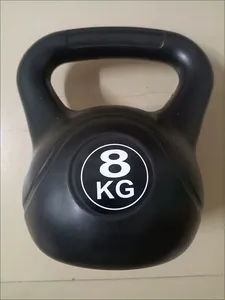 Factory Direct Premium Black PE+Cement 2-20kg Kettlebell Set High Quality <b>Free</b> <b>Weights</b> for Sport & Home Fitness - Product Image 2