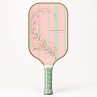 Raquette de pickleball en fibre de carbone T700 rose et menthe de qualité supérieure, directement de l'usine, 14 mm/16 mm thermoformée pour la puissance et le contrôle