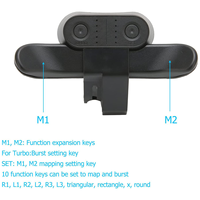 Fixation de bouton de pagaie Support arrière à 10 touches pour contrôleur PS4, rafale turbo, boutons programmables
