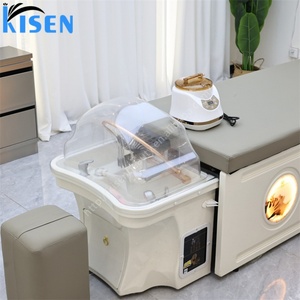 KISEN Hair Spa Equipment Portable Head Spa Shampoo Basin Massage Multifunctional Fumigable Hydrotherapy Circulating Shampoo <b>Bed</b> - Product Image 4