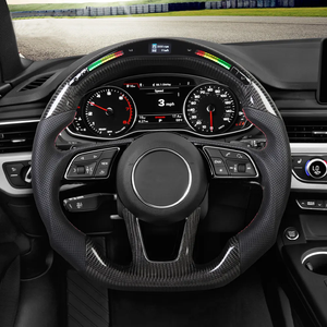 Volant de voiture personnalisé en fibre de carbone véritable LED intelligent et élégant, compatible avec <span class=keywords><strong>Audi</strong></span> <span class=keywords><strong>A4</strong></span> 2021 <span class=keywords><strong>2022</strong></span> 2023 2024 A5 19-25 A3 - Product Image 2