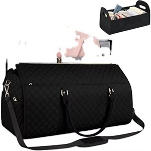 BSCI factory 2-in-1 Polyester Carry-on Garment Bag for Travel with <b>Shoe</b> Compartment, <b>Storage</b> Bin, and <b>Hanging</b> Suit Bags - Product Image 1