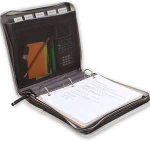 Échantillon gratuit Classeur à fermeture éclair BSCI 2 pouces 3 anneaux, pouvant contenir un fichier extensible à 5 onglets pour ordinateur portable de 15 pouces Capacité de 880 feuilles Classeur à fermeture éclair - Product Image 1
