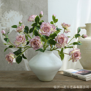 ช่อดอกกุหลาบประดิษฐ์ ยี่ห้อ Yihua Floral Art ดอกไม้ผ้าไหม ตกแต่งงานแต่งงาน ตกแต่งบ้าน สไตล์โมเดิร์นเรียบง่าย สีชมพู สีขาว จัดวางบนโต๊ะภายในบ้าน - Product Image 4